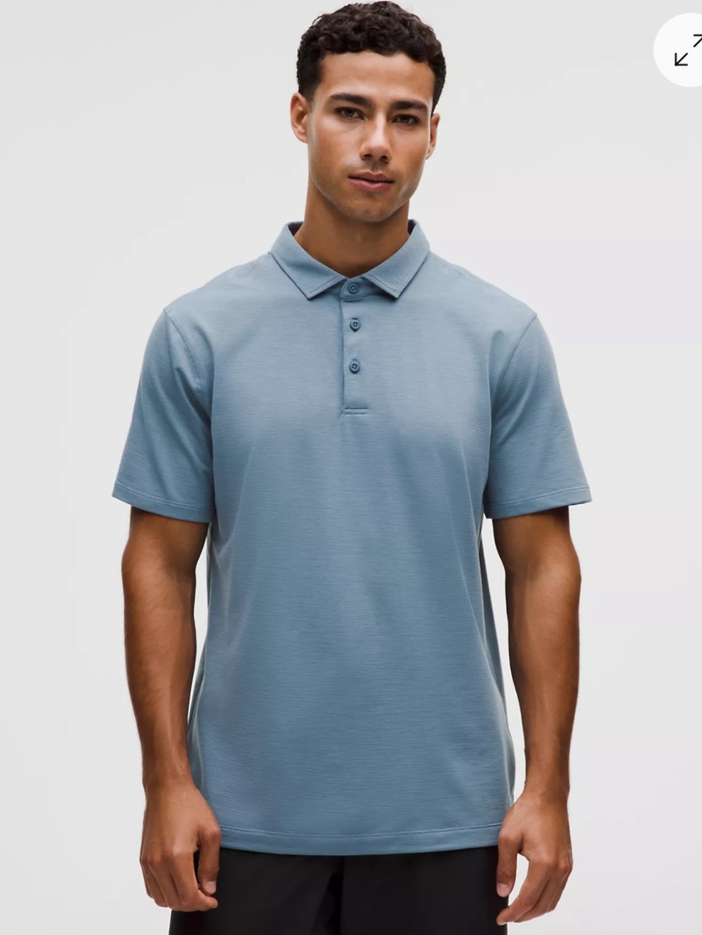 Lululemon Evolution XL Men's Blue Short Sleeve Polo Shirt